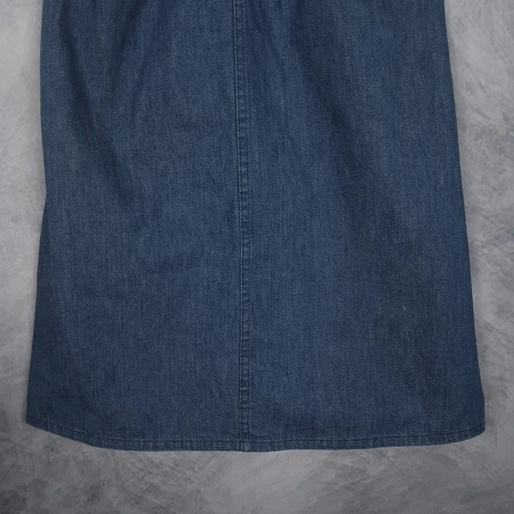 Vintage OshKosh Denim Overall Dress Girls 6 Jumper USA 90s Prairie Farm Cottage